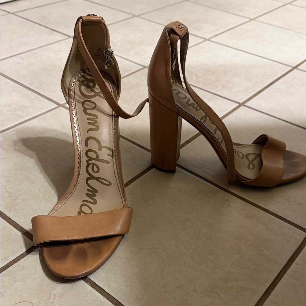 Sam Edelman Brown Block Heel Sandals
